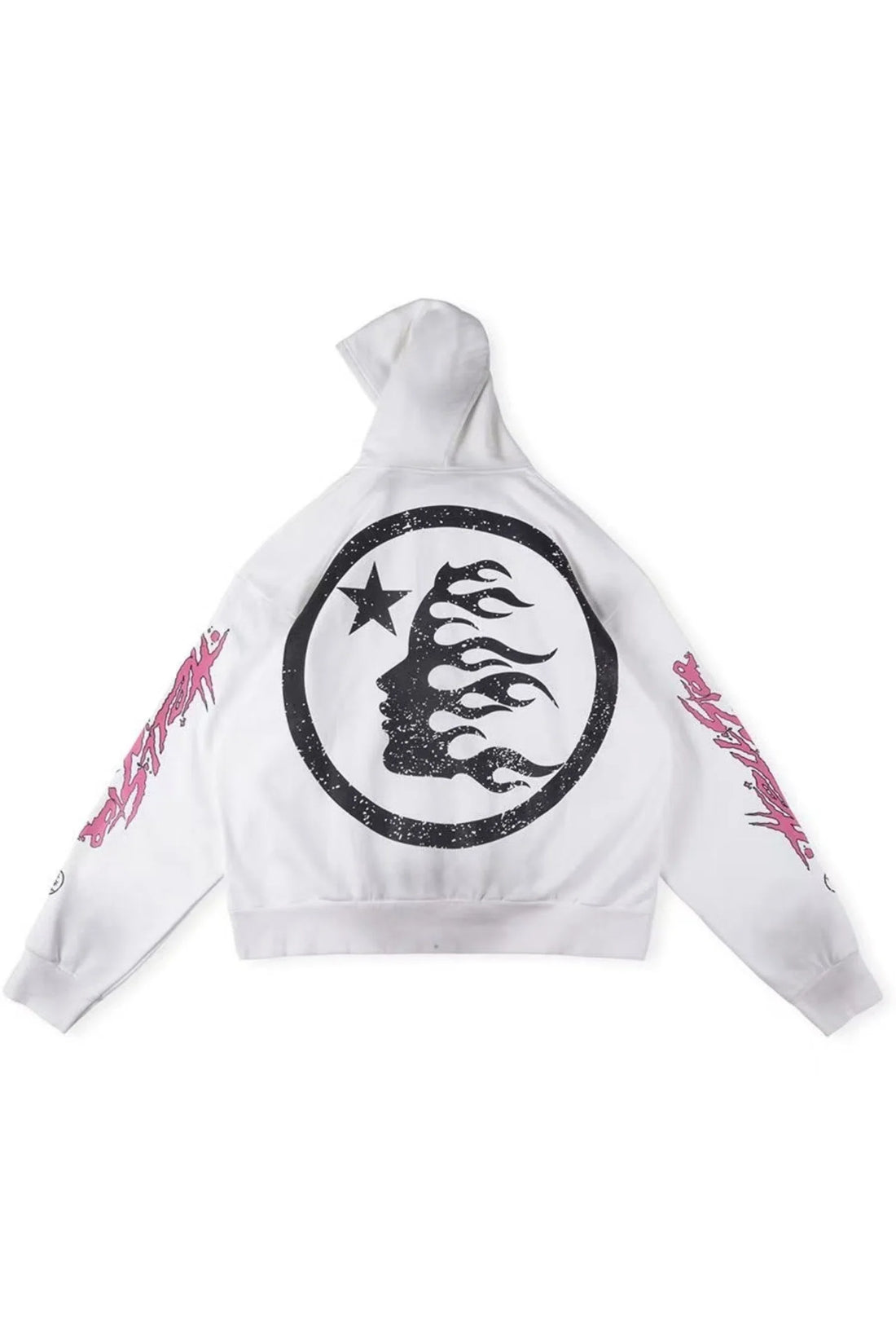 Explosion logo white hooded sweatshirt