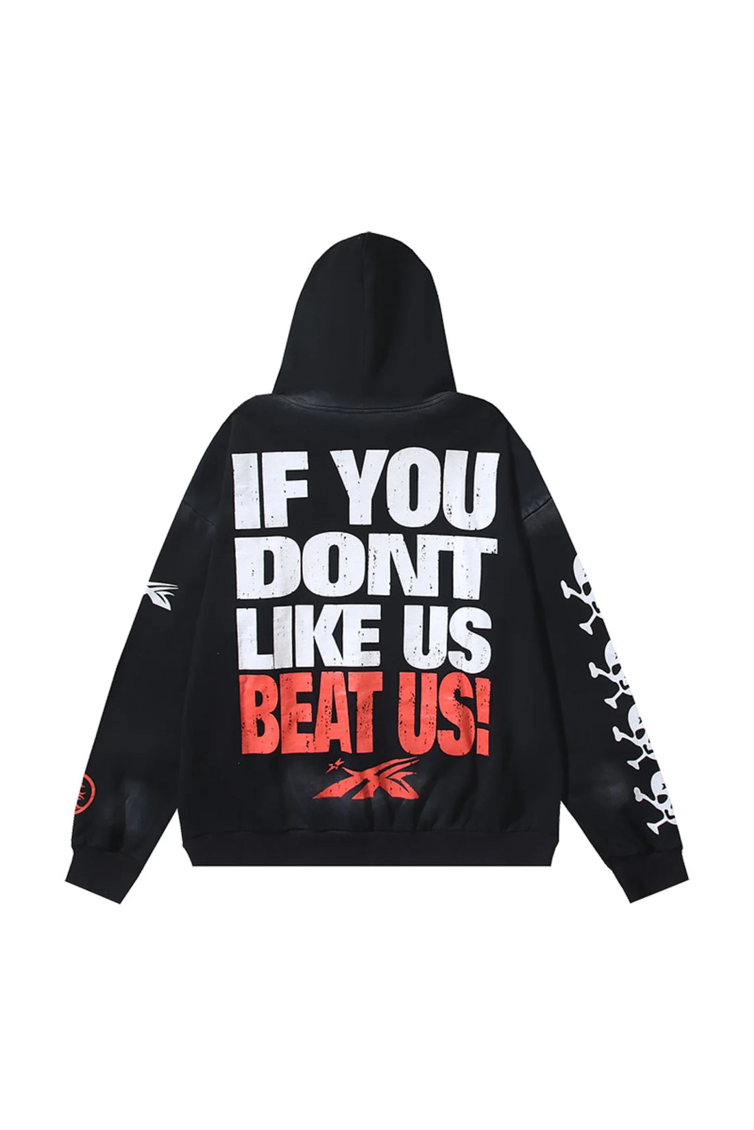 Black Hell Star Text Hoodie Hoodie